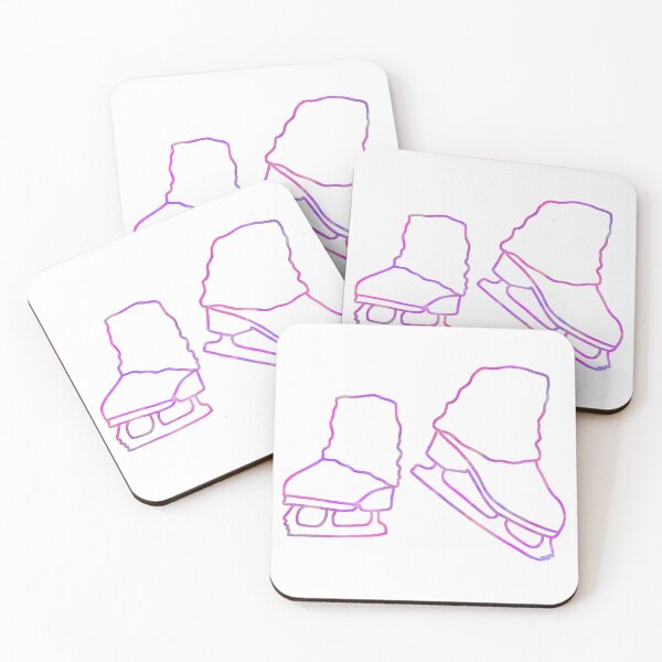 Item preview, Ice skates and legwarmers (purple watercolour figure skating) designed and sold by Becky-Marie.