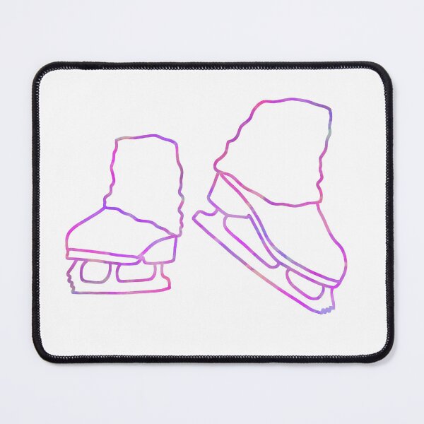 Item preview, Ice skates and legwarmers (purple watercolour figure skating) designed and sold by Becky-Marie.