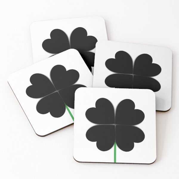 Item preview, Black Four-Leaf Clover (Gift Four-Leaf Clover Designs) designed and sold by LEOEXPRESS.