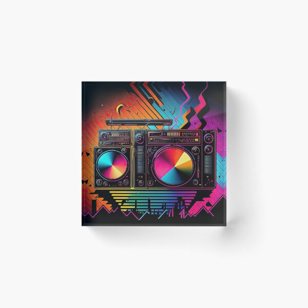 Aperçu de l'œuvre Disco eighties nineties music audio radio speakers. créée et vendue par mrlongfield.