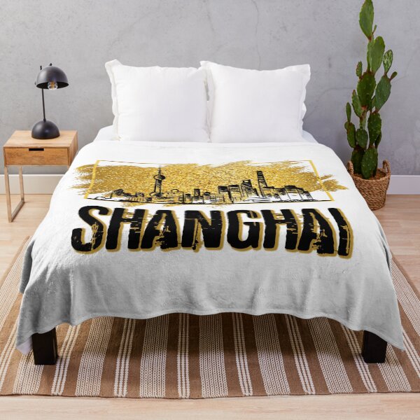 Item preview, Shanghai China Asia Skyline City Font Gold designed and sold by BullDesignsShop.