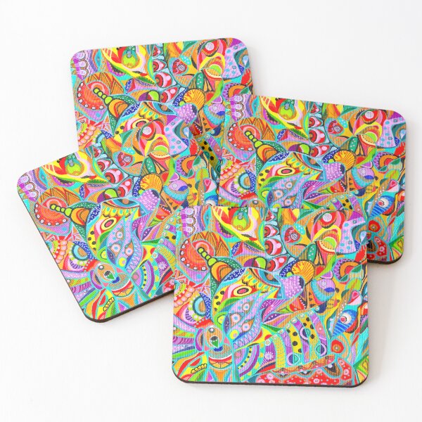 Item preview, 355.  Jewellery , colorful detailed funky abstract designed and sold by Veera Zukova.