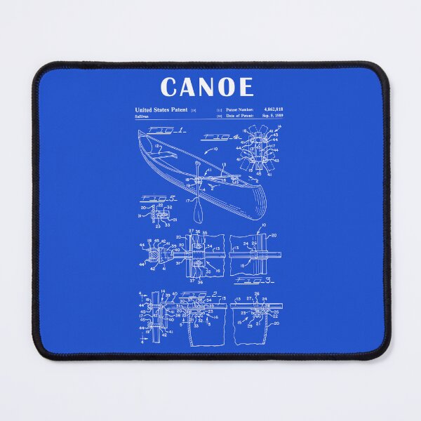 Item preview, 1989 Canoe patent drawing-Canoe blueprint -Canoeing Canoe Lover Gift Idea designed and sold by ismdesigner.