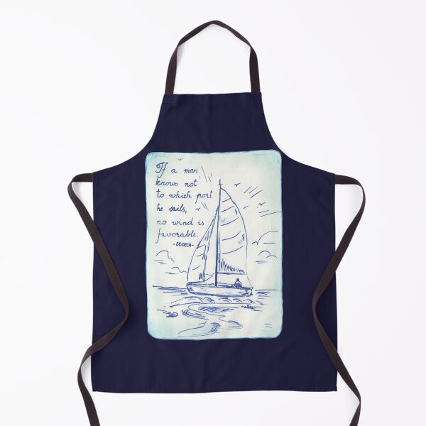 Item preview, Quote Card #5 - Seneca - If a man knows not to which port he sails, no wind is favorable - Man sailing designed and sold by WordsOf--Wisdom.