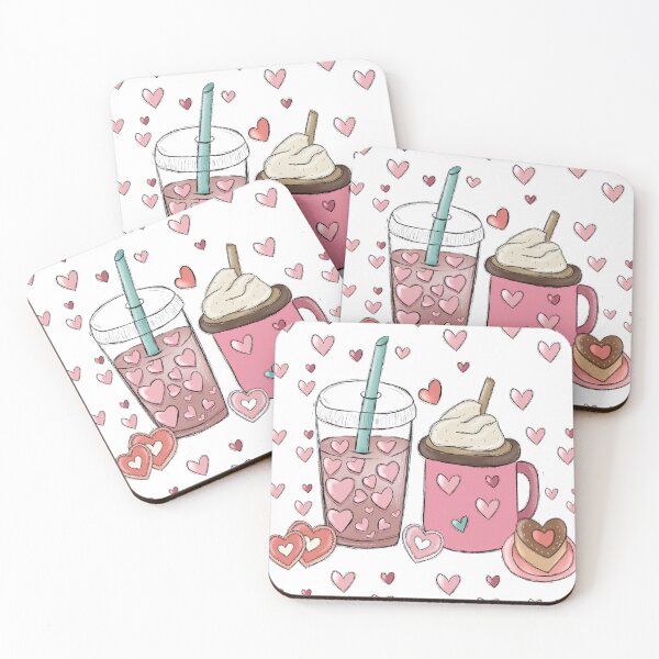 Item preview, Valentines Drinking Coffee Lover Hearts Design Valentines Day Gift designed and sold by ZANNIX.