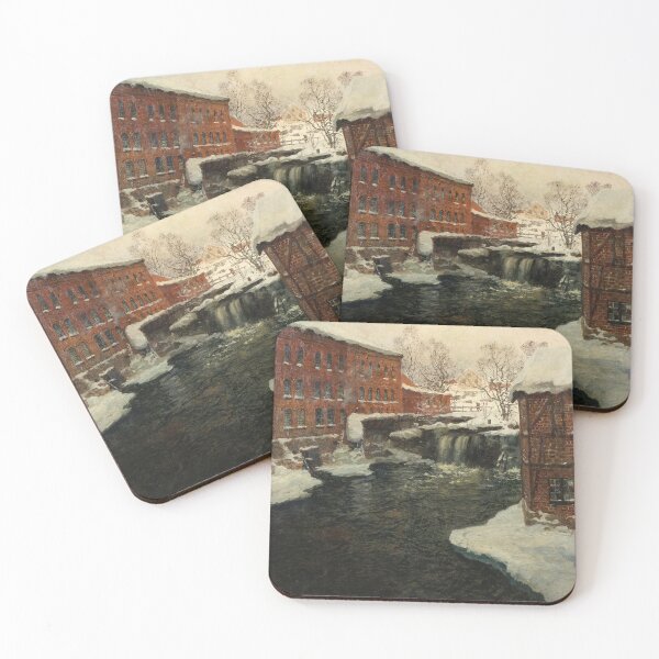 Item preview, Winter scenery - Mill Scene by Frits Thaulow designed and sold by AR-shop.