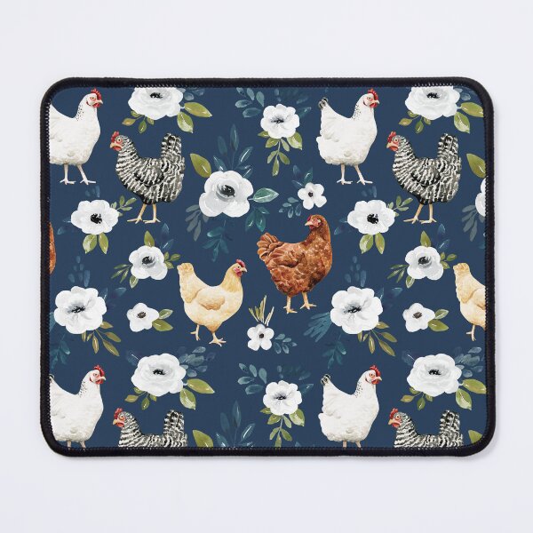 Item preview, Watercolor Chicken Floral, Farm Animals, Country Chic Chickens designed and sold by cateandrainn.