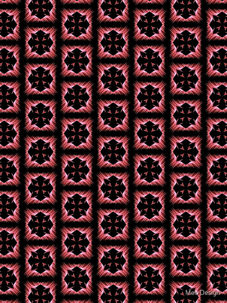Thumbnail 3 of 3, Scarf, red squares designed and sold by Meo Design.