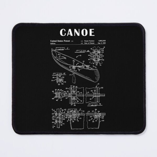 Item preview, 1989 Canoe patent drawing-Canoe blueprint -Canoeing Canoe Lover Gift Idea designed and sold by ismdesigner.