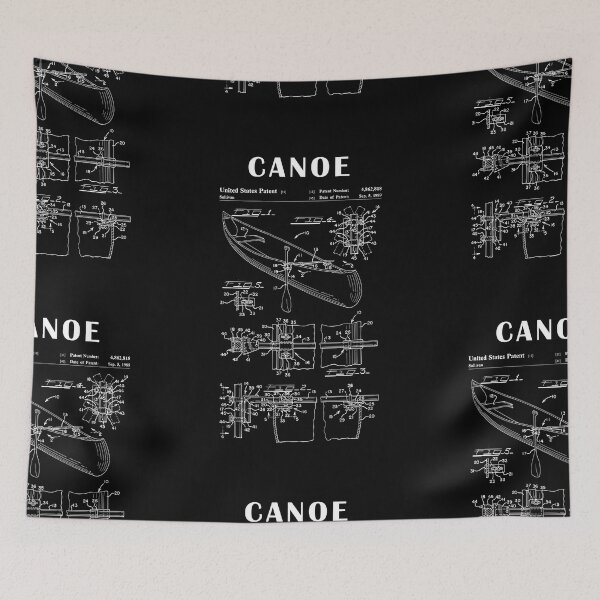 Item preview, 1989 Canoe patent drawing-Canoe blueprint -Canoeing Canoe Lover Gift Idea designed and sold by ismdesigner.