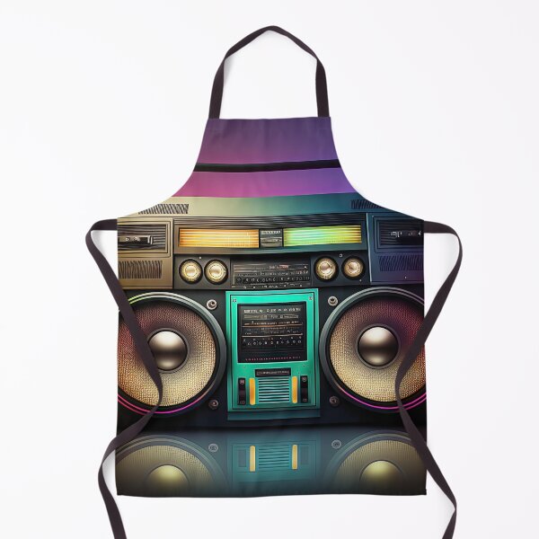 Artikelvorschau, Disco eighties nineties vintage and weird boombox with music audio speakers. entworfen und verkauft von mrlongfield.