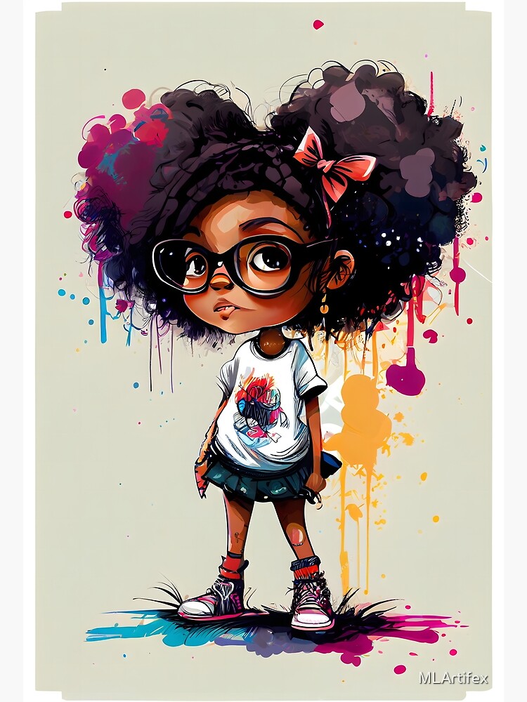 Black girl with glasses online