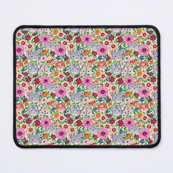 Item preview, Cats and flowers, peeping cats designed and sold by KoroCincoCats.