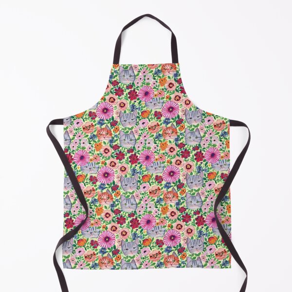 Item preview, Cats and flowers, peeping cats designed and sold by KoroCincoCats.