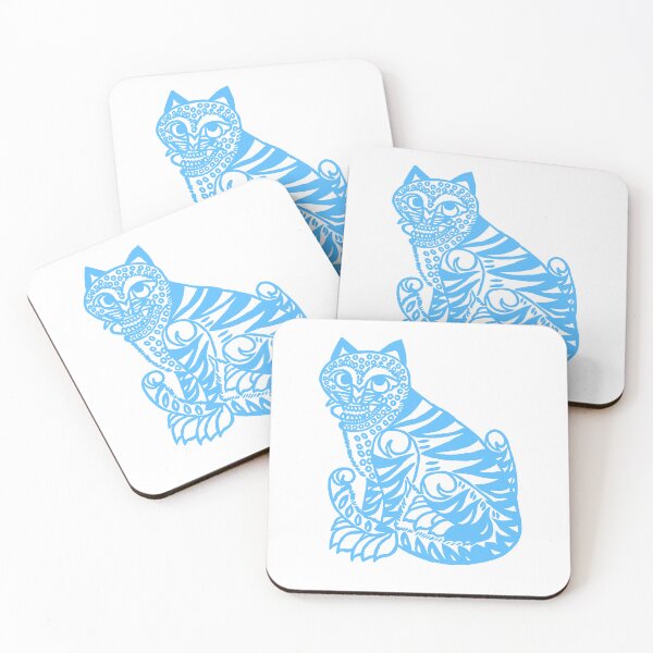 Item preview, Cat cut out - sky blue designed and sold by shtem.