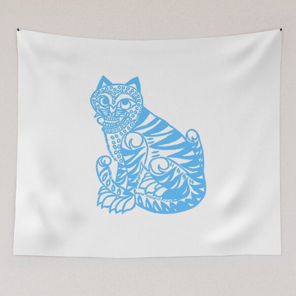 Item preview, Cat cut out - sky blue designed and sold by shtem.