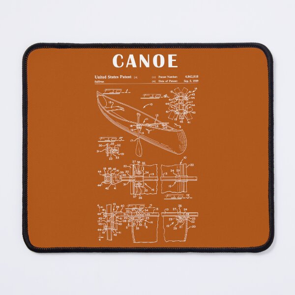 Item preview, 1989 Canoe patent drawing-Canoe blueprint -Canoeing Canoe Lover Gift Idea designed and sold by ismdesigner.