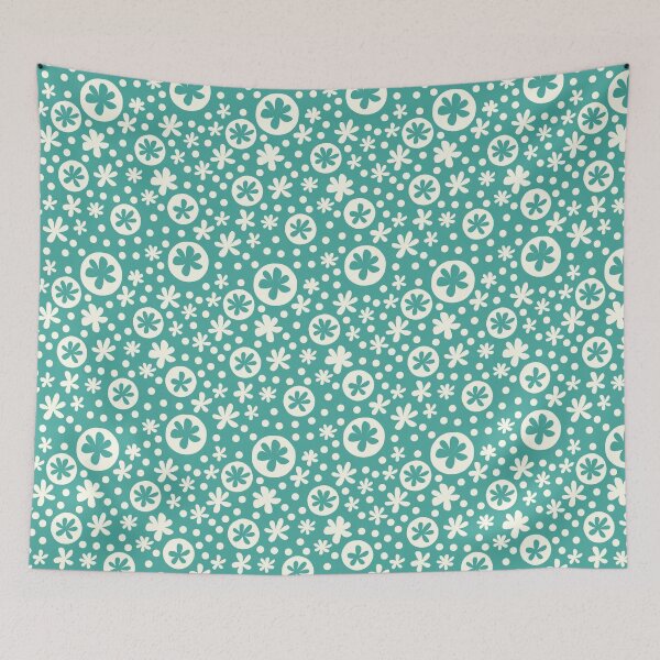 Item preview, GREEN AND CREAM CORALS designed and sold by blomastudios.