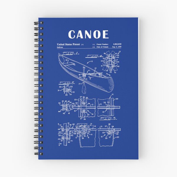Item preview, 1989 Canoe patent drawing-Canoe blueprint -Canoeing Canoe Lover Gift Idea designed and sold by ismdesigner.
