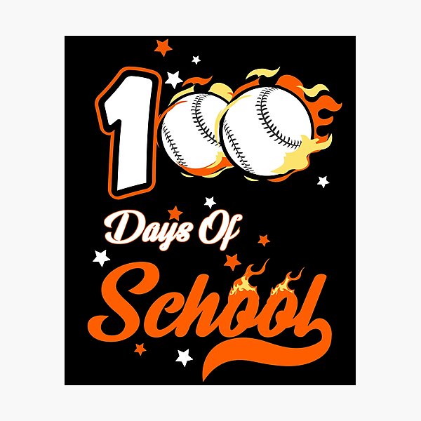 Item preview, 100 Days Of School Baseball 100 Days Smarter 100Th Day designed and sold by Dolphi-s.