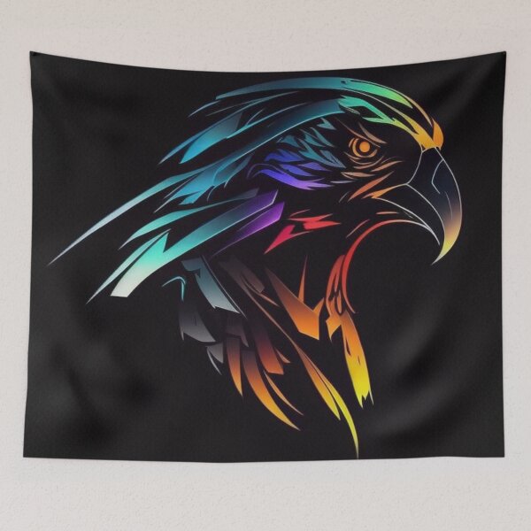 Item preview, Technicolor Futuristic Hawk Illustration #4 designed and sold by Galviato.