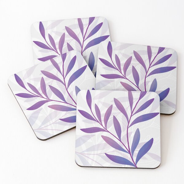 Item preview, Minimalistic Purple Leaves | Abstract Art designed and sold by MindedInc.