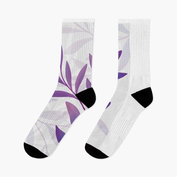 Item preview, Minimalistic Purple Leaves | Abstract Art designed and sold by MindedInc.
