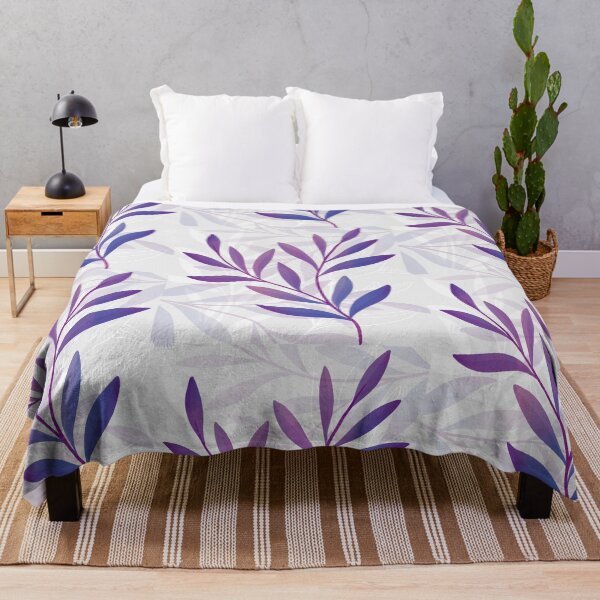 Item preview, Minimalistic Purple Leaves | Abstract Art designed and sold by MindedInc.