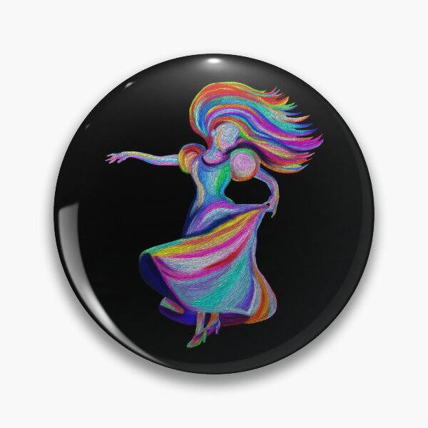 Item preview, Flamenco Dress Twirling Rainbow Woman designed and sold by Deborah Camp.