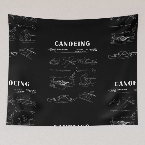 Item preview, 1989 Canoe patent drawing-Canoe blueprint -Canoeing Canoe Lover Gift Idea designed and sold by ismdesigner.