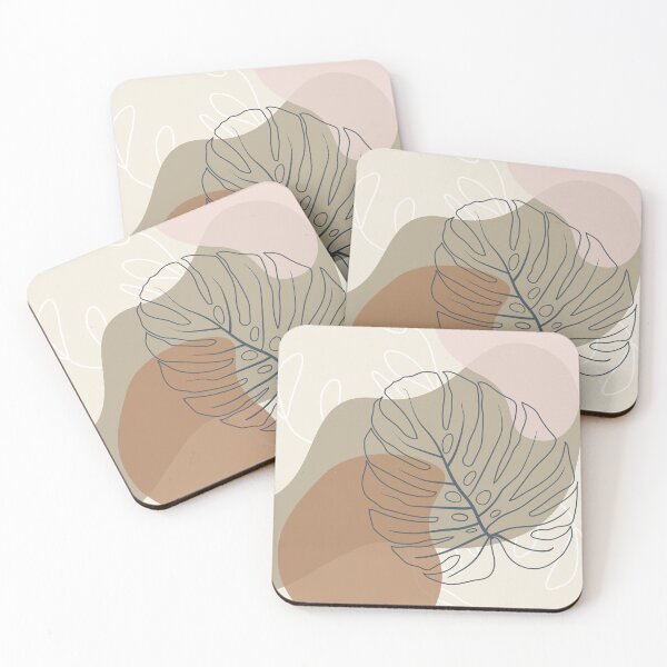 Item preview, Nude Boho Minimalistic Leaves | Abstract Art designed and sold by MindedInc.
