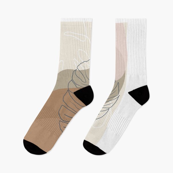 Item preview, Nude Boho Minimalistic Leaves | Abstract Art designed and sold by MindedInc.