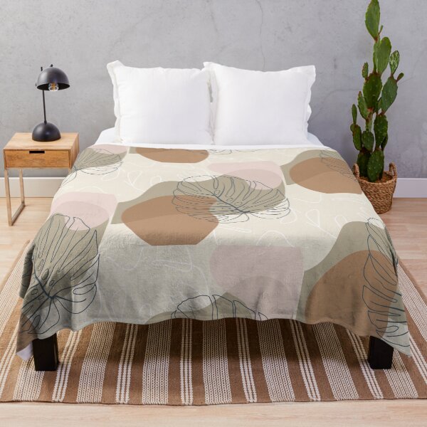 Item preview, Nude Boho Minimalistic Leaves | Abstract Art designed and sold by MindedInc.