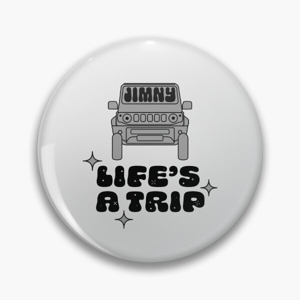 Item preview, Life's a Trip Medium Grey Jimny | Classic Retro Sticker designed and sold by stoicjimny.