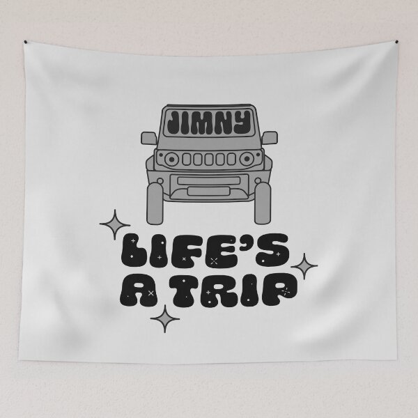 Item preview, Life's a Trip Medium Grey Jimny | Classic Retro Sticker designed and sold by stoicjimny.
