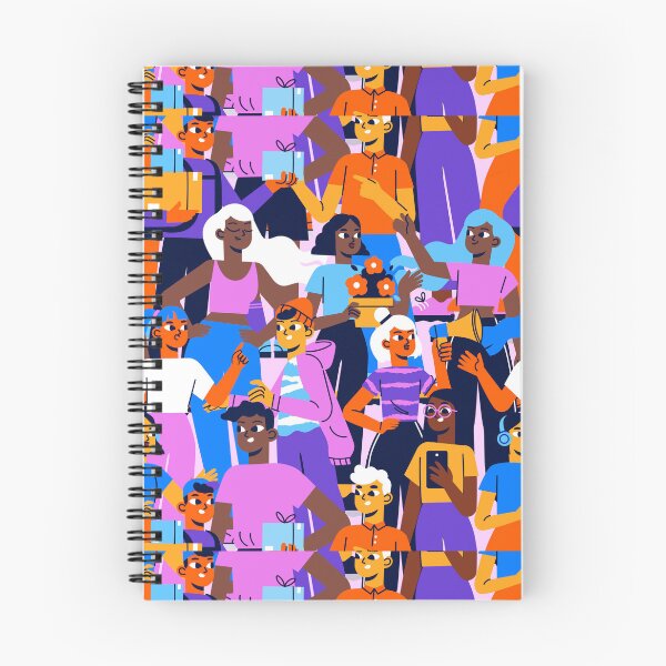 Artikelvorschau, Grafikdesign einer Gruppe bunter Menschen entworfen und verkauft von DesignNIO.
