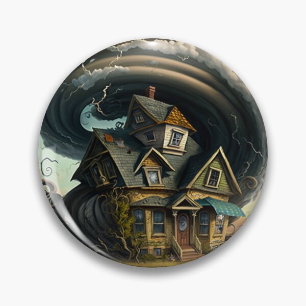 Item preview, Abstract image of Dorothy's house as it starts to get swept away by the tornado in Kansas. designed and sold by liana campbell.