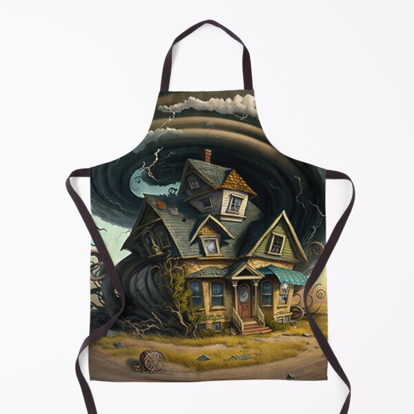 Item preview, Abstract image of Dorothy's house as it starts to get swept away by the tornado in Kansas. designed and sold by liana campbell.