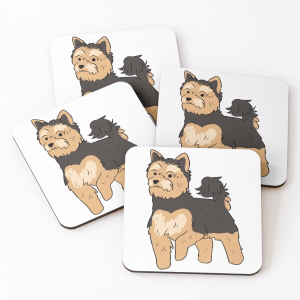 Item preview, Linda ilustración de dibujos animados de yorkshire terrier designed and sold by Yarafantasyart.