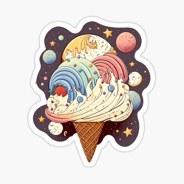 Cute Kawaii Stickers Desserts, Cakes, Ice Cream 18 Printable