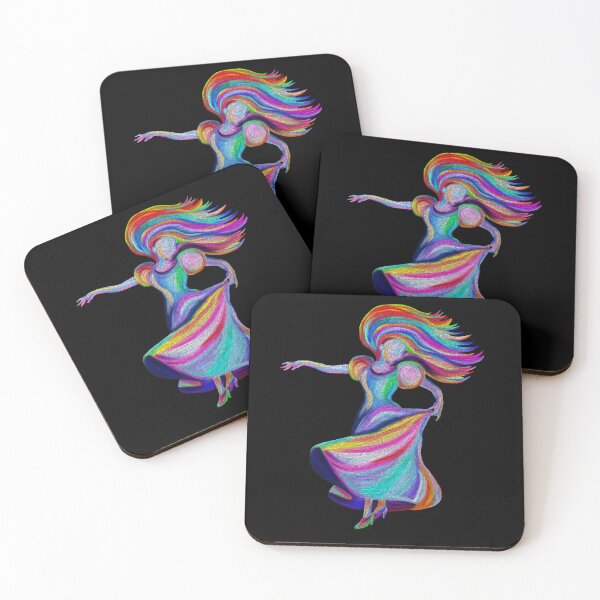 Item preview, Flamenco Dress Twirling Rainbow Woman designed and sold by Deborah Camp.