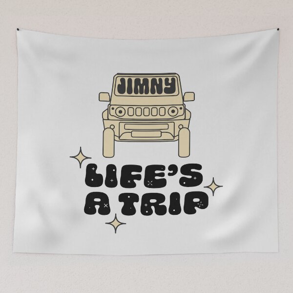 Item preview, Life's a Trip Chiffon Ivory Jimny | Classic Retro Sticker designed and sold by stoicjimny.