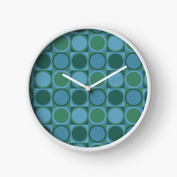 Retro 1960's Style Geometric Shape Pattern Clock