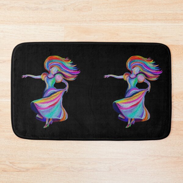 Item preview, Flamenco Dress Twirling Rainbow Woman designed and sold by Deborah Camp.