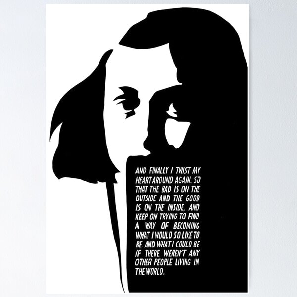 Item preview, Anne Frank vector quote artwork designed and sold by PoliticsPrint.