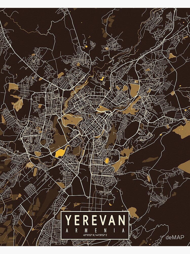 Yerevan City Map Of Armenia Pastel Poster For Sale By DeMAP Redbubble   Flat,750x,075,f Pad,750x1000,f8f8f8 