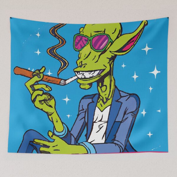 Item preview, Fumar extraterrestre verde designed and sold by faizaart.