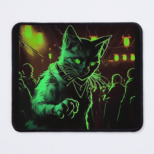 Item preview, Partying Black Cat - Comic Art - Dancing at Nightclub designed and sold by The-Fox-Hole.