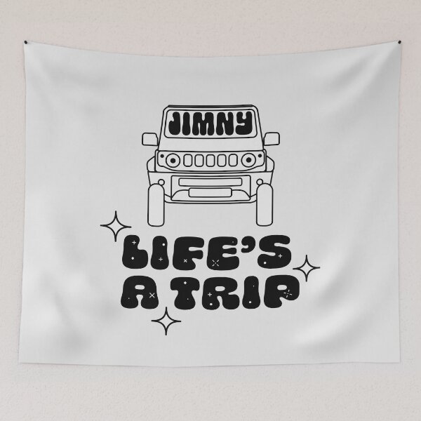 Item preview, Life's a Trip White Jimny | Classic Retro Sticker designed and sold by stoicjimny.
