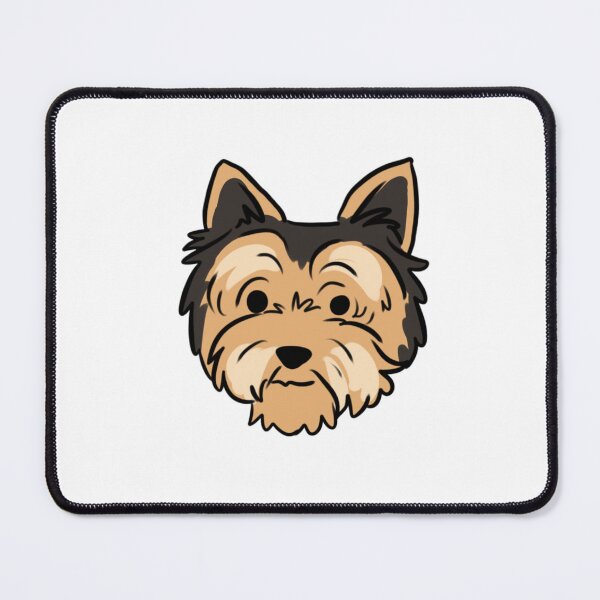 Item preview, Yorkshire terrier cute face cartoon illustration designed and sold by Yarafantasyart.
